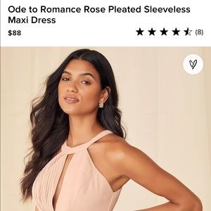 BNWT Lulu’s Ode to Romance Rose Please Sleeveless Maxi Dress
